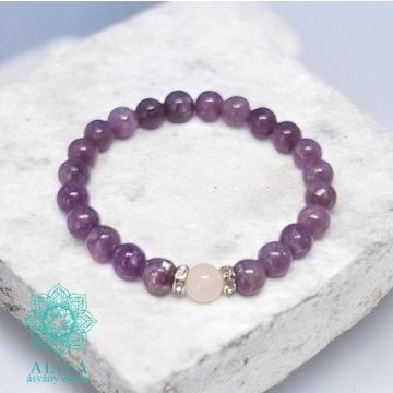 Lepidolit ásvány karkötő