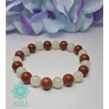 Halak csillagjegy karkötő- jade- jáspis 