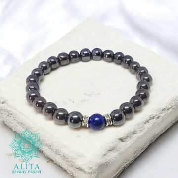 Lazurit-hematit ásvány karkötő 8 mm