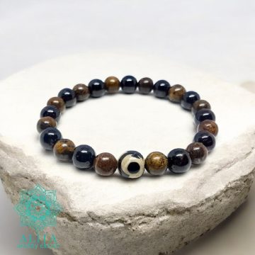 Bronzit - gránát 8 mm ásvány karkötő