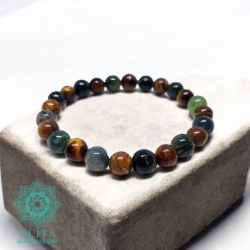 Skorpió csillagjegy karkötő- tigrisszem-achát