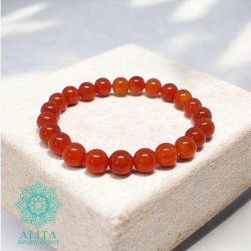 Karneol 8 mm ásvány karkötő