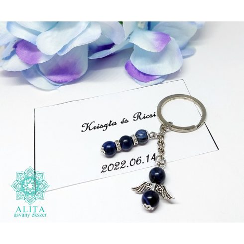 Esküvői köszönetajándék kulcstartó