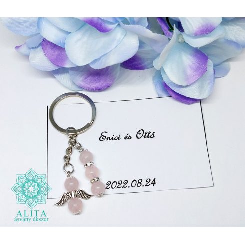 Esküvői köszönetajándék kulcstartó