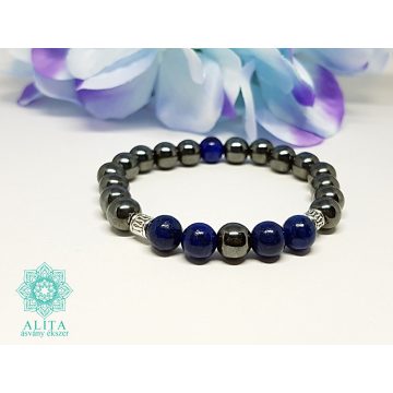 Bak csillagjegy karkötő-lazurit-hematit