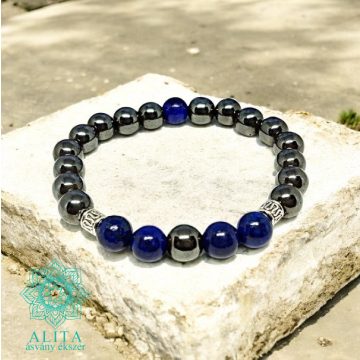 Bak csillagjegy karkötő-lazurit-hematit