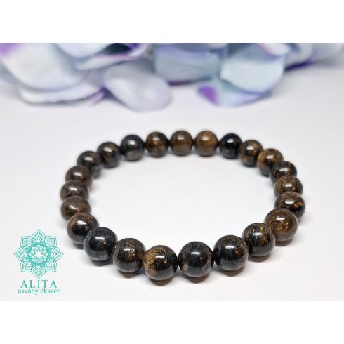Bronzit ásvány karkötő 8 mm -es 