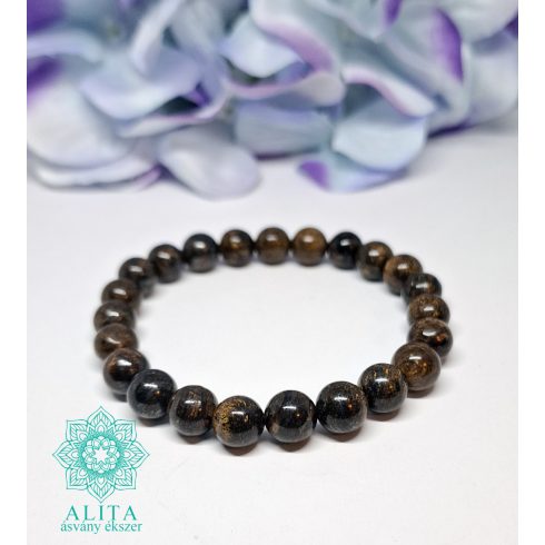 Bronzit ásvány karkötő 8 mm -es 