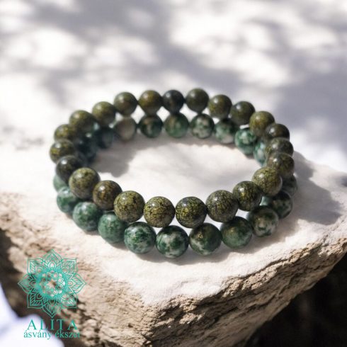 Jade - szerpentin karkötő szett