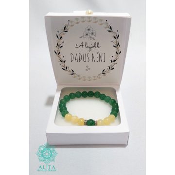   A legjobb dadus néni aventurin-narancs kalcit ásvány karkötő