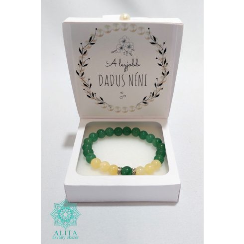 A legjobb dadus néni aventurin-narancs kalcit ásvány karkötő