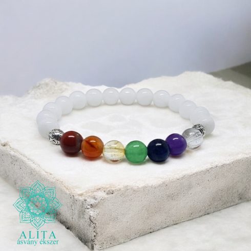 Tejkvarc csakra karkötő