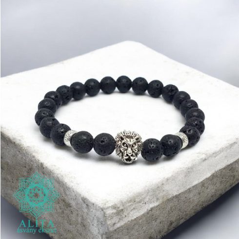 Méregtelenítő,regeneráló lávakő ásvány karkötő