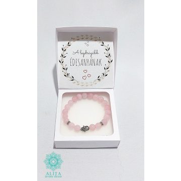 A legdrágább Édesanyának rózsakvarc ásvány karkötő