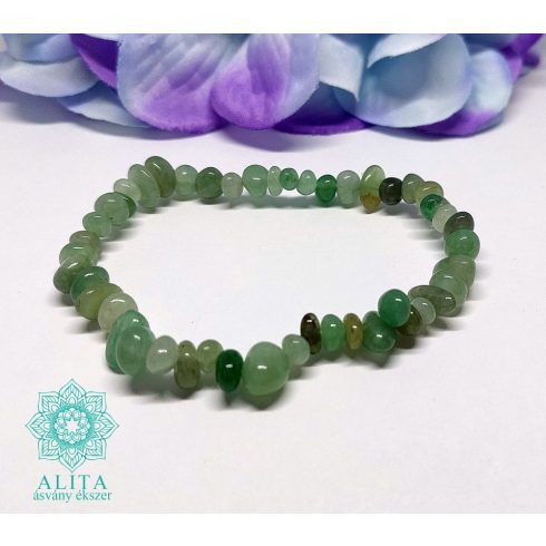 Aventurin szemcse ásvány karkötő