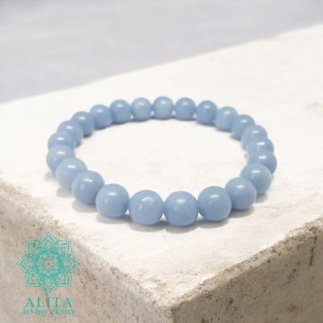 Angelit-angyali ásvány karkötő 8 mm